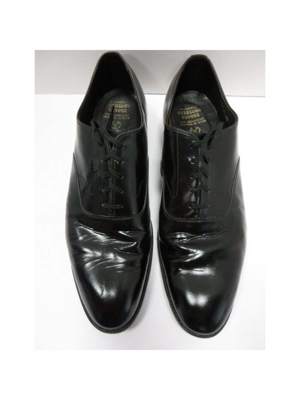 VTG Brooks Brothers Shoes 10 C The Curzon Oxford Leather England 43 *